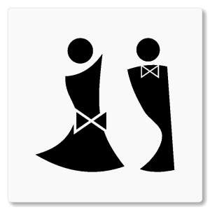 WC společné, 80x80mm, bílá, Nevada